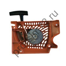 1100-0045 Стартер на бензиновые цепные пилы (бензопилы) Китай 45, 52 см3, 4-зацепа, алюмминиевый корпус, алюминиевый  шкив
