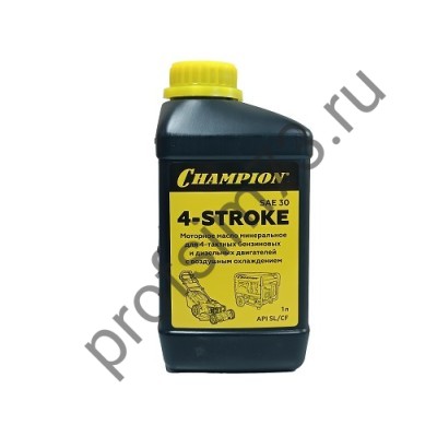 1150-0450 Масло 4-х тактное минеральное 1л, SAE30 (Champion) 