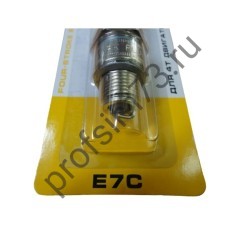 909-0020 Свеча 2-х тактная E7C "Rezer", короткая юбка
