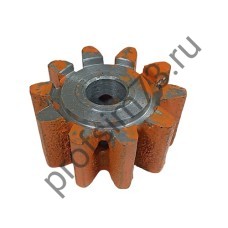 150-0011 Шестерня для бетономешалки (d-15мм, 10-зуб, h- 26мм, ширина -26.5мм) с отверстиями под стопор