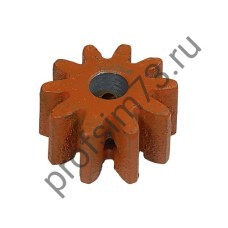 150-0011 Шестерня для бетономешалки (d-15мм, 10-зуб, h- 26мм, ширина -26.5мм) с отверстиями под стопор
