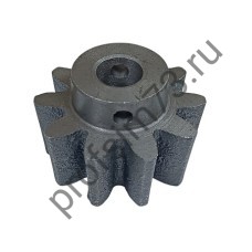 150-0015 Шестерня для бетономешалки (d-15, 10-зуб, H- 39мм, ширина -27мм) большая юбка, с отверстиями