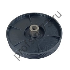 150-0140 Шкив ведомый для бетономешалки (d-12/d-123 мм) ручейковый, скос, метал. втулка