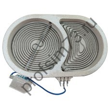 340-5510 Электроконфорка для стеклокерамики 2000W (D-270/165мм)  двойная  230V