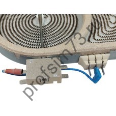340-5515  Электроконфорка для стеклокерамики 2100w (D-270/165мм) двойная  230v