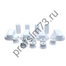 346-0150 Ручки переключателя плиты, универсальные (комплект 4 шт) WL1032, COK752UN (белые)