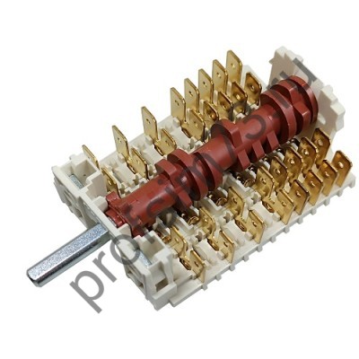 343-0554 Переключатель Whirlpool, Indesit C00078435 (7 позиций) 160.012713  P-5117, 11HE056, COK304ID (шток-24мм-скос с двух сторон)