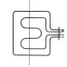 341-7010 Тэн духовки 2300W (1100+1200w) BEKO (350*320мм) верхний 262900030, 262100018