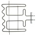 341-7160 Тэн духовки 2450W Whirlpool (380*365мм) верхний 400011225944, COK115WH