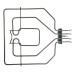 341-7520 Тэн духовки BOSCH 2800W (375*365мм) двойной (верхний) 470845 EGO 00203281, COK110BO