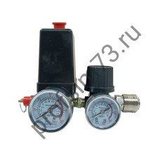 2000-0010 Реле (редуктор) давления на компрессор в сборе с манометрами