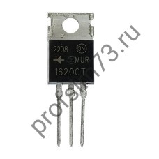10502-0040 Диод быстродействующий MUR1620CT (2 диода*8А) общий катод, 200В [TO-220AB]