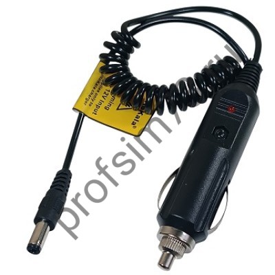 10250-0610 Адаптер-кабель питания 12V с индикатором (разъем 2.1х5.5) 0,8м автомобильный в прикуриватель 
