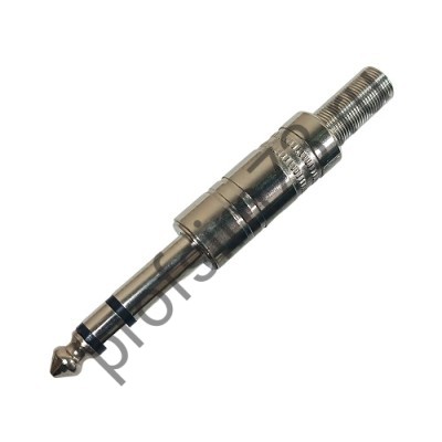 50100-3100 Штекер AUDIO JACK (SP101-1) 6,35мм стерео (металл) 