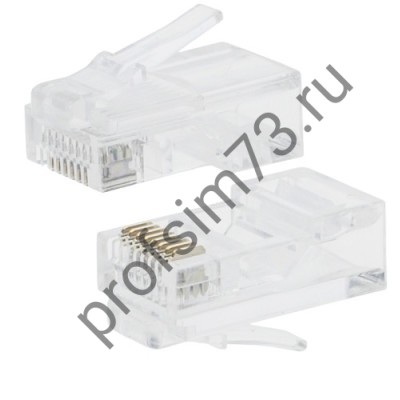 50100-5020 Штекер (клемма) RJ-45 (8P-8C) сквозное отверстие, не экранированный