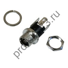 50100-4030  Разъём питания DC (5,5*2,1мм) корпусной с гайкой 