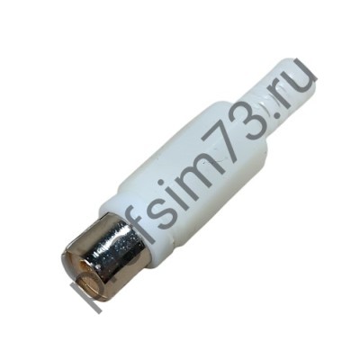 50100-2025 Штекер RCA кабельный, разъем типа "тюльпан" (белый) мама