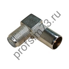 50100-0115 Штекер TV гнездо штекер-F  (угловой) на кабель, металл