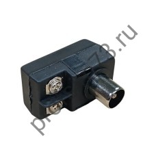 50100-0130 Штекер TV антенный на кабель (угловой) симметризатор 75 Ом - 300 Ом