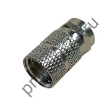 50100-0300 Штекер TV - F гайка на кабель RG-11, RG-8U, RG-213U (медь покрытая никелем)