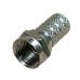 50100-0311 Штекер TV - F гайка на кабель RG-6 (медь покрытая никелем) 