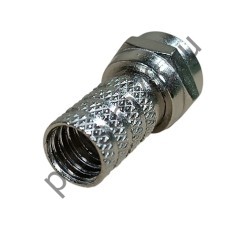 50100-0311 Штекер TV - F гайка на кабель RG-6 (медь покрытая никелем) 