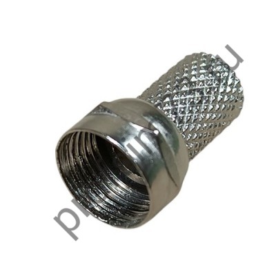 50100-0312 Штекер TV - F гайка на кабель RG-6 (цинк покрытый никелем)