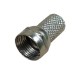 50100-0312 Штекер TV - F гайка на кабель RG-6 (цинк покрытый никелем)
