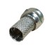 50100-0312 Штекер TV - F гайка на кабель RG-6 (цинк покрытый никелем)