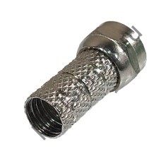 50100-0360 Штекер TV - F гайка RG-60 (металл)