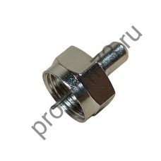 50100-0490 Штекер TV F-заглушка 75Ом (металл)