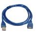 10210-0100 Кабель -удлинитель USB 2.0 Type-A - USB 2.0 Type-A (1.5м) с фильтром, мама-папа (синий)