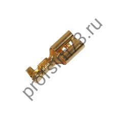 50120-9130  Клемма плоская обжимная "мама" (DJ622) 6,3мм  неизолированная, латунь