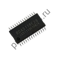 11000-3050 Микросхема SMD RDA3118E28 (TSSOP-28) 4,5-26v, 8 Om, звуковой стерео усилитель 