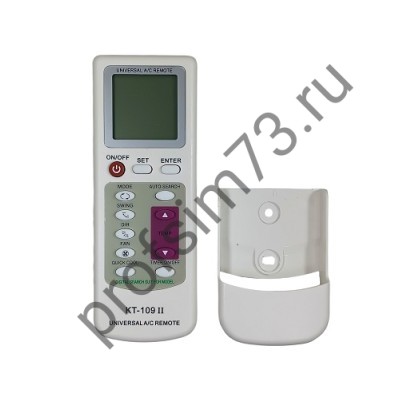 50010-2030 Пульт Д/У для кондиционера КТ-109 II с подставкой, универсальный (белый) 