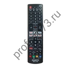 50010-0147 Пульт Д/У телевизора LG RM-L1726 для всех моделей (функции IVI, TEFLIX, PRIME VIDEO, управление медиа-кнопки PLAY,STOP, PAUSE, перемотка) универсальный (черный)