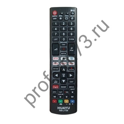 50010-0147 Пульт Д/У телевизора LG RM-L1726 для всех моделей (функции IVI, TEFLIX, PRIME VIDEO, управление медиа-кнопки PLAY,STOP, PAUSE, перемотка) универсальный (черный)
