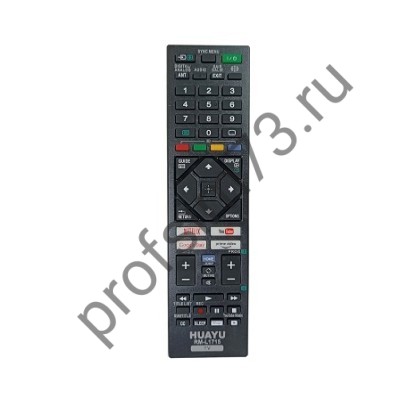 50010-0333 Пульт Д/У телевизора SONY RM-L1715 корпус RM-ED062 + YOU-TUBE, NETFLIX (черный) 