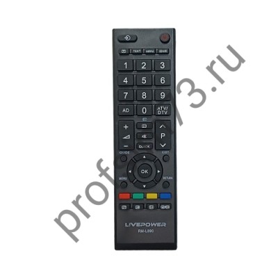 50010-0510 Пульт Д/У RM-L890 телевизора TOSHIBA универсальный (черный) 