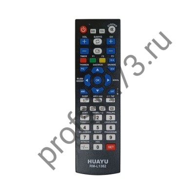 50010-0021 Пульт Д/У RM-L1382 (RTV-3) для телевизора, универсальный (черный) 