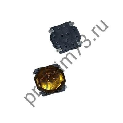 12000-0150 Кнопка тактовая SMD (3.7*3.7*0.35) 4 pin мембранная, желтая