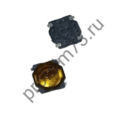 12000-0550 Кнопка тактовая SMD (4.5*0.5) 4pin, мембранная, желтая