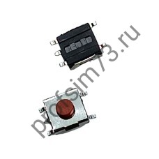 12000-1450 Кнопка тактовая SMD IT-1157 (6*6*3.1) 4pin + заземление (красная)