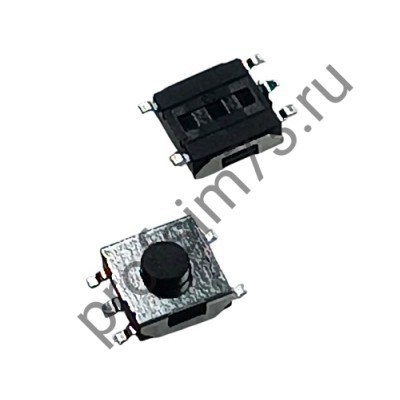12000-1451 Кнопка тактовая SMD IT-1157 (6*6*3.1) 4pin + заземление (черная)