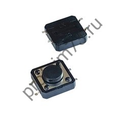 12000-3100 Кнопка тактовая SMD IT-1102 (12*12*5) 4pin, черная