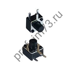 12001-0590 Кнопка тактовая KAN4562-0501B010-4 (4.5*4.5*4) 2pin+1корпус,  боковая с заземлением