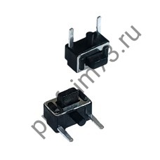 12001-1140 Кнопка тактовая (6*3*5) 2pin-4мм, боковая, черная