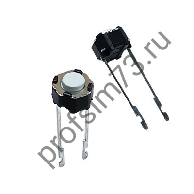 12001-1475  Кнопка тактовая (6*6*4,3) 2pin-14мм, прямая, белая