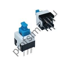 12001-3000 Кнопка тактовая PS700L (7*7*12) 6pin (с фиксацией) синяя