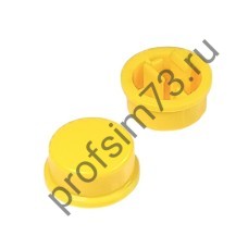 12001-5325 Колпачок круглый желтый для кнопки с квадратным толкателем